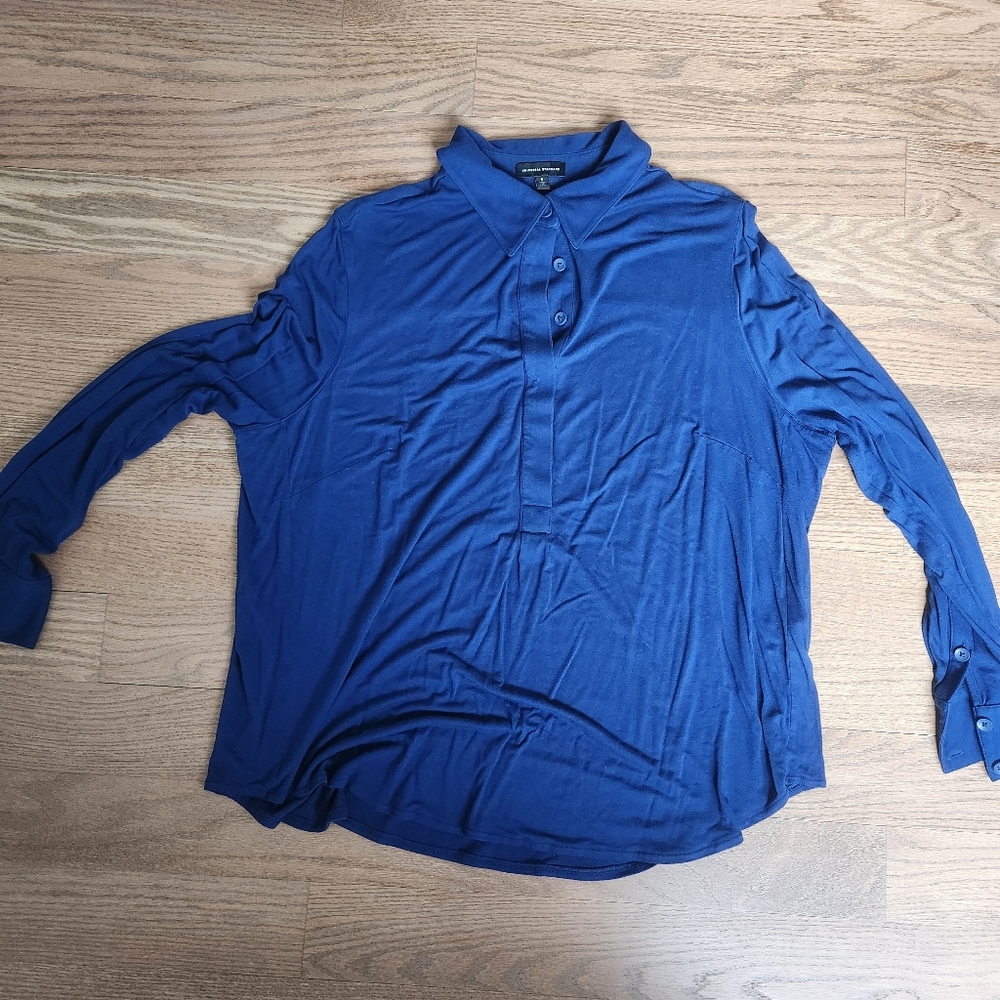 Universal Standard elbe liquid jersey shirt